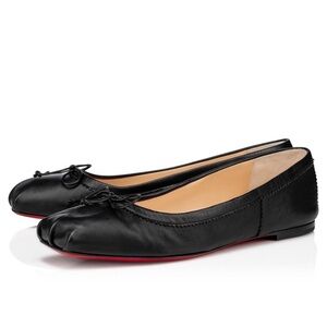 CHRISTIAN LOUBOUTIN Soniettina leather ballet flats black size‎ 39